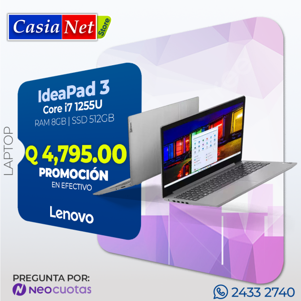 Laptop IdeaPad 3 Core i7 12va