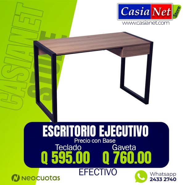 Escritorio Ejecutivo con espacio para teclado