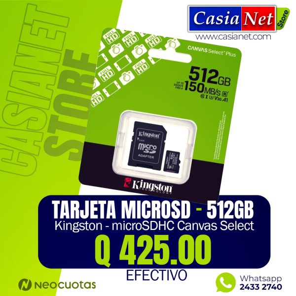 Kingston - 512GB microSDXC Canvas Select