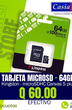 Kingston - 64GB microSDXC Canvas Select P