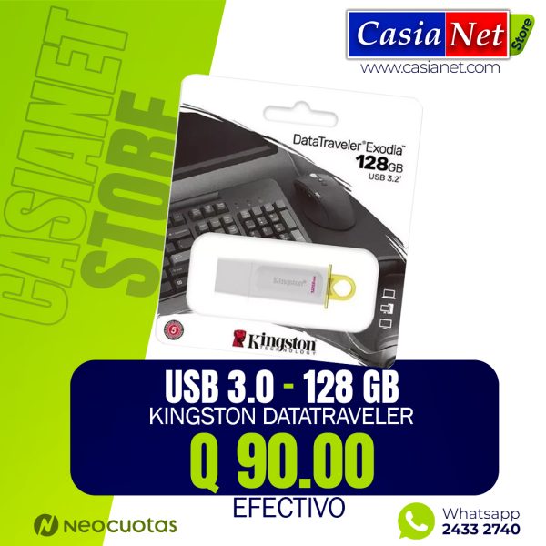 Kingston - USB flash drive - 128 GB USB 3.0