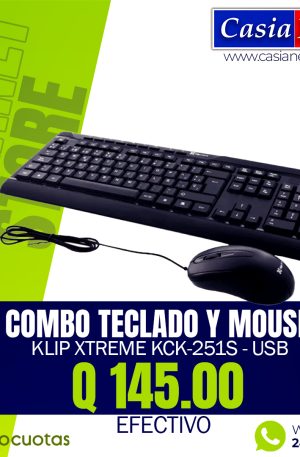 Klip Xtreme KCK-251S DeskMate - Juego de teclado y ratón - USB