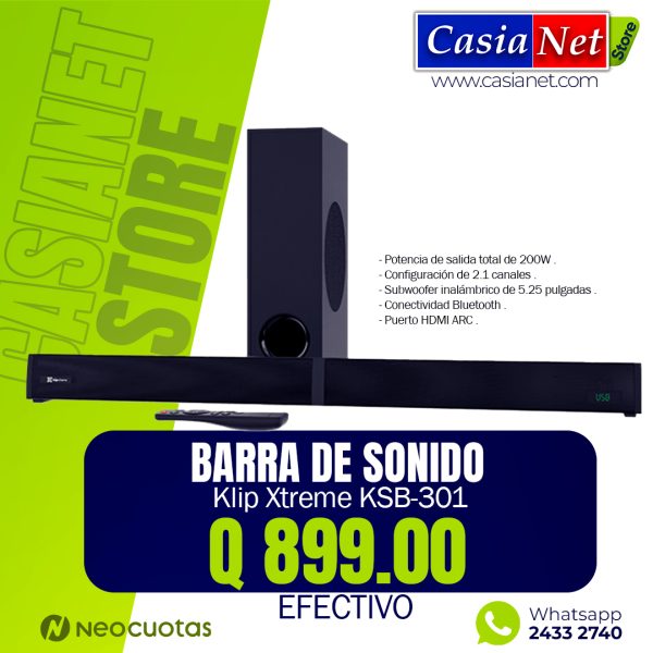 Klip Xtreme KSB-301 - Barra de sonido - Negro