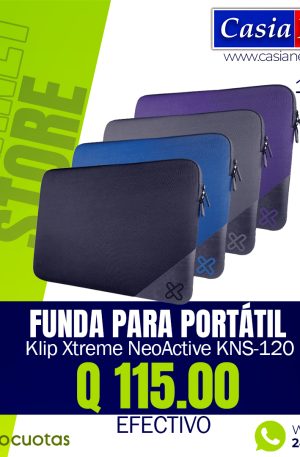 Klip Xtreme NeoActive KNS-120 - Funda para portátil Gris, morado y negro 15.6¨