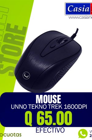 Mouse Alámbrico Unno Tekno Trek 1600DPI