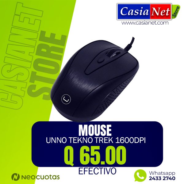 Mouse Alámbrico Unno Tekno Trek 1600DPI