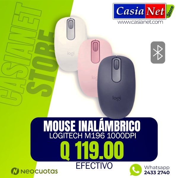Mouse Inalámbrico Bluetooth Logitech M196 1000DPI