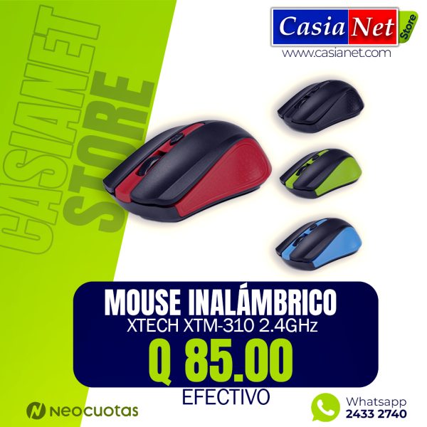 Xtech 310- Mouse -  Inalámbricos 2.4 GHz