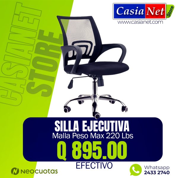Silla Ejecutiva Malla Peso Max 220 Lbs